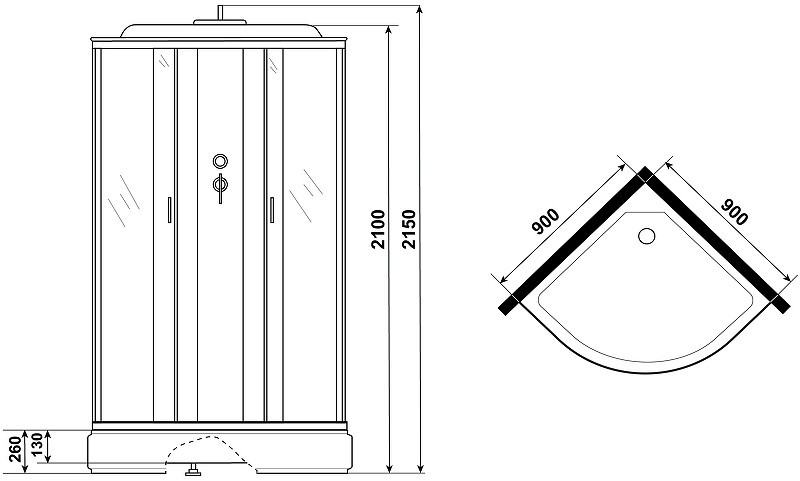 Душевая кабина Niagara Classic 90x90 NG-3301-14
