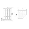 Душевая кабина Niagara Premium 90x90 NG-6001-01GD