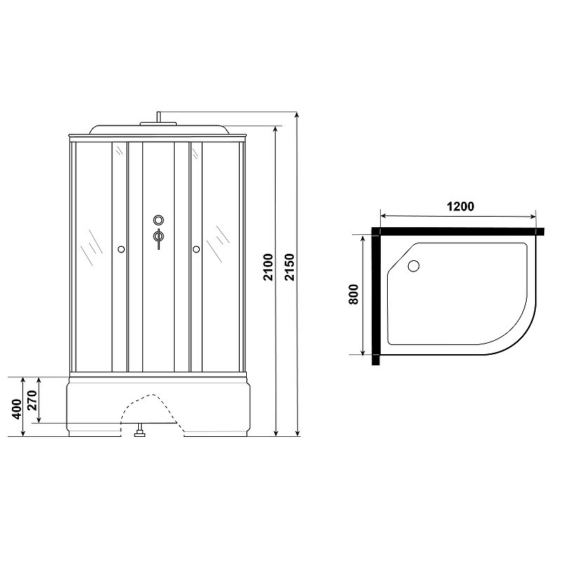 Душевая кабина Niagara Eco NG-7510-14L 120х80