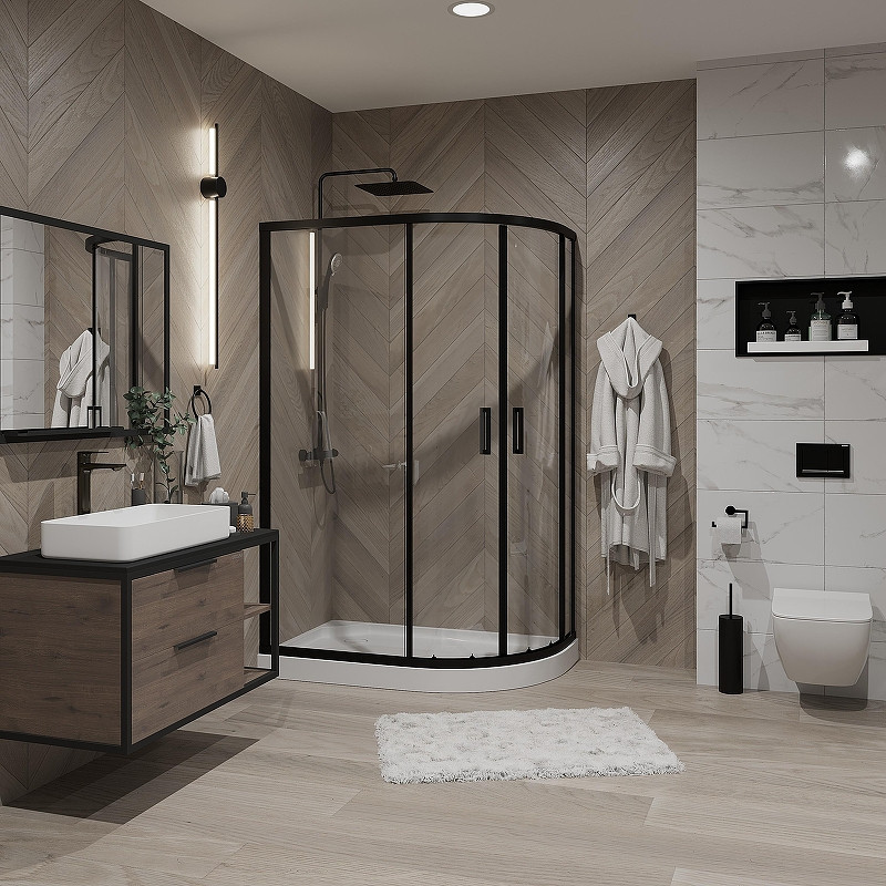 Душевой уголок Niagara Nova 120х80 682108111BLACK