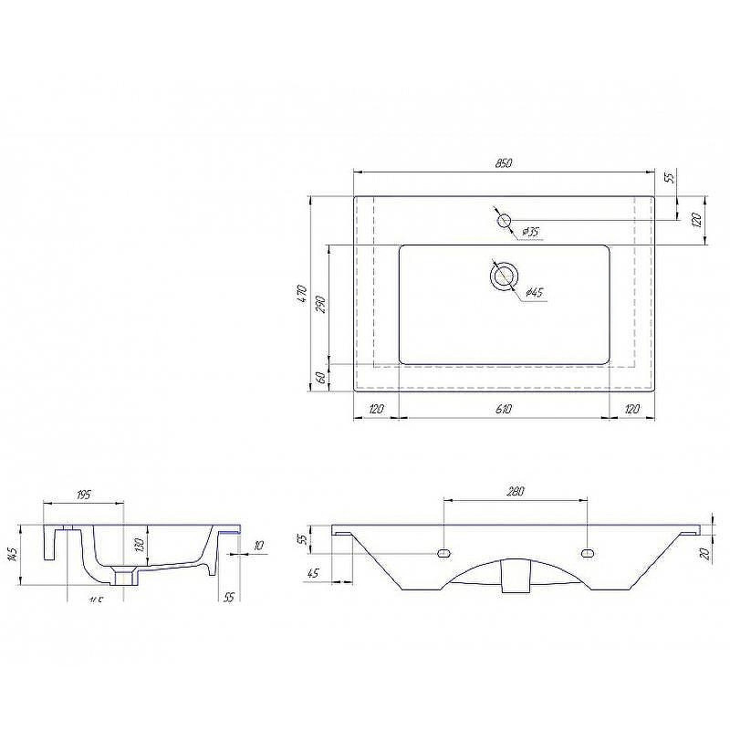 Раковина Grossman Kirovit Оскар 85 У18298
