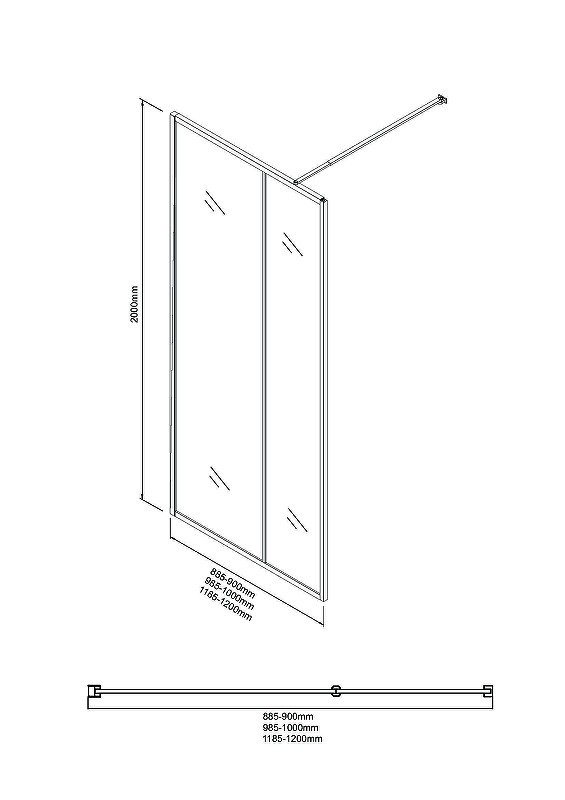 Душевая перегородка Niagara Nova 100 NG-481-10FBLACK