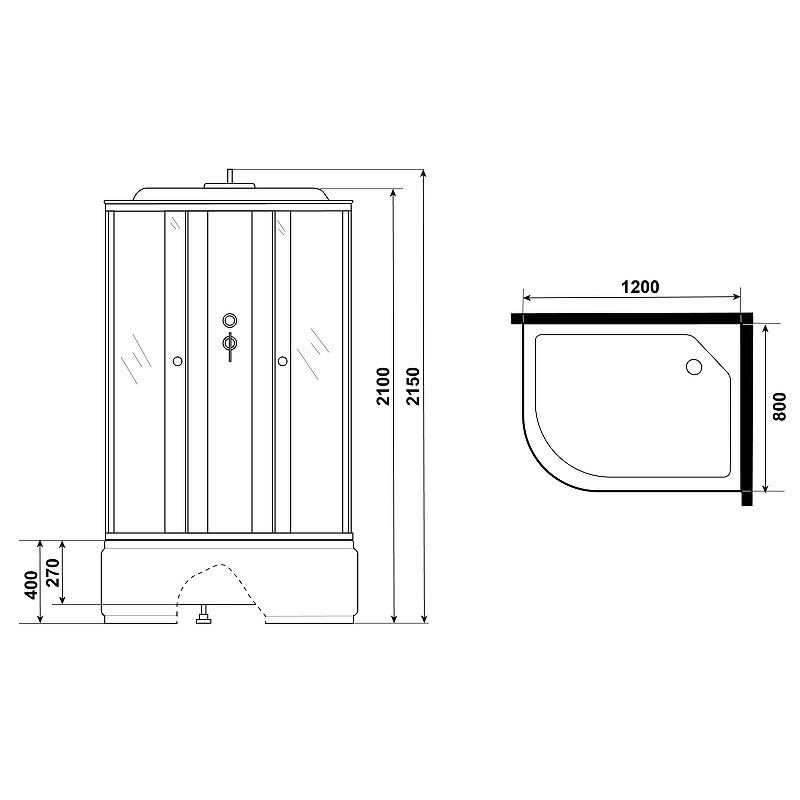 Душевая кабина Niagara Eco NG-7510-14R 120х80