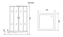 Душевая кабина Niagara Premium 90x90 NG-6001-01GQ