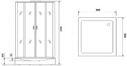 Душевая кабина Niagara Premium 90x90 NG-6001-01Q