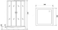 Душевая кабина Niagara Premium 90x90 NG-6001-01Q