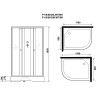Душевая кабина Niagara Promo 110x80 L P110/80/26L/MT/BK