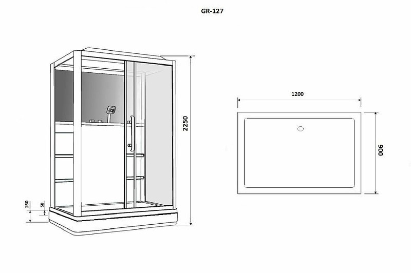 Душевая кабина Grossman 120x90 GR127R