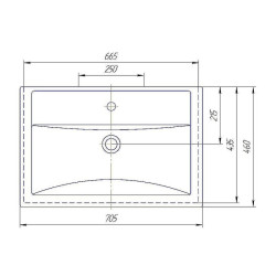 Раковина Grossman Kirovit Фостер 70 15840