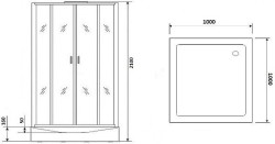 Душевая кабина Niagara Premium 100x100 NG-6002-01Q