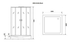 Душевая кабина Niagara Premium 100x100 NG-6902-01GQ Black