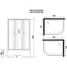 Душевая кабина Niagara Promo 90x70 L P90/70/40L/MT/BK