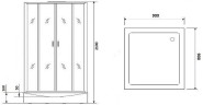 Душевая кабина Niagara Premium 90x90 NG-6901-01Q Black