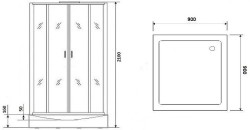 Душевая кабина Niagara Premium 90x90 NG-6901-01Q Black