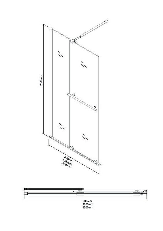 Душевая перегородка Niagara Nova 120 NG-671-12BLACK