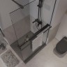 Металлическая полка Niagara Nova 90 NG9075B с полотенцедержателем