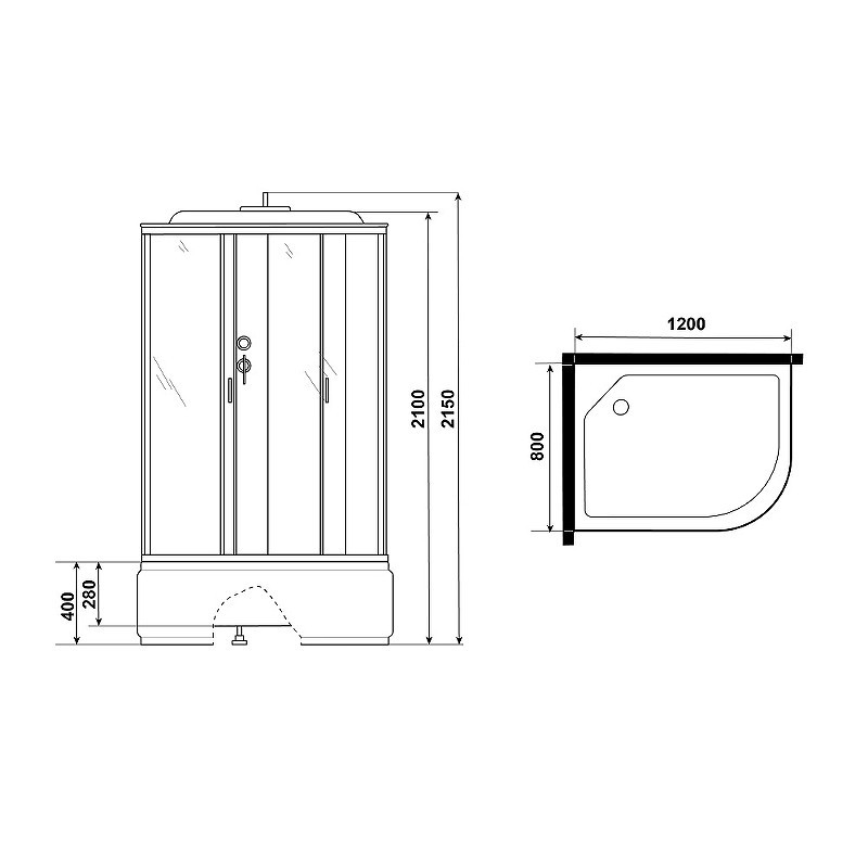 Душевая кабина Niagara Classic 120x80 NG-2310-14LG