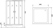 Душевая кабина Niagara Premium 100x100 NG-6902-01Q Black