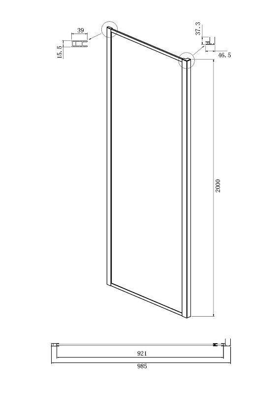 Душевая стенка Ambassador Elysium 100 100KX