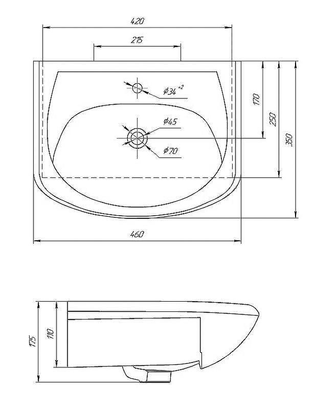 Раковина Grossman Rosa Уют 45 306