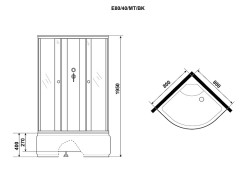 Душевая кабина Niagara Eco 80x80 E80/40/MT/BK