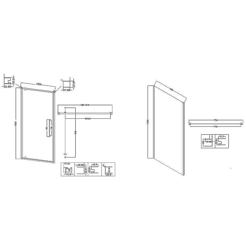 Душевой уголок Niagara Nova 100х80 NG-85-10AB-A80B-34