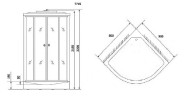 Душевая кабина Niagara Luxe NG-7715W 90x90