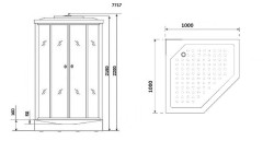 Душевая кабина Niagara Luxe NG-7717W 100x100