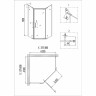 Душевой уголок Niagara Nova NG-6805-08 BLACK 90х90