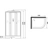 Душевая кабина Niagara Eco 120x80 L E120/80/13L/TN