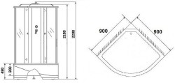 Душевая кабина Niagara Ultra 90х90 NG-211-01N