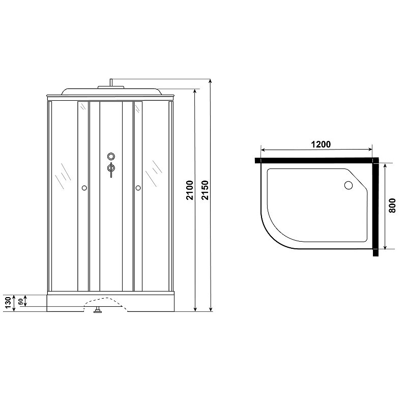 Душевая кабина Niagara Eco 120x80 R NG-4512-14R