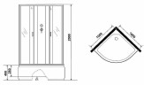 Душевая кабина Niagara Classic 100х100 NG-6709-14BKG