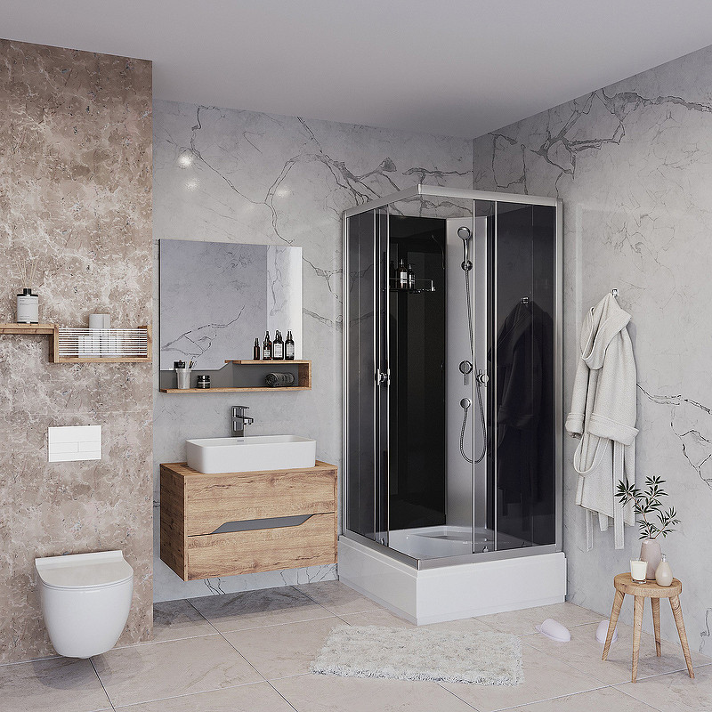 Душевая кабина Niagara Eco 90x90 E90/26Q/TN/BK