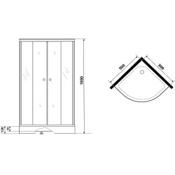 Душевой уголок Niagara Eco 90x90 NG-007-14N