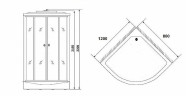 Душевая кабина Niagara Ultra NG-1903-01R 120x80