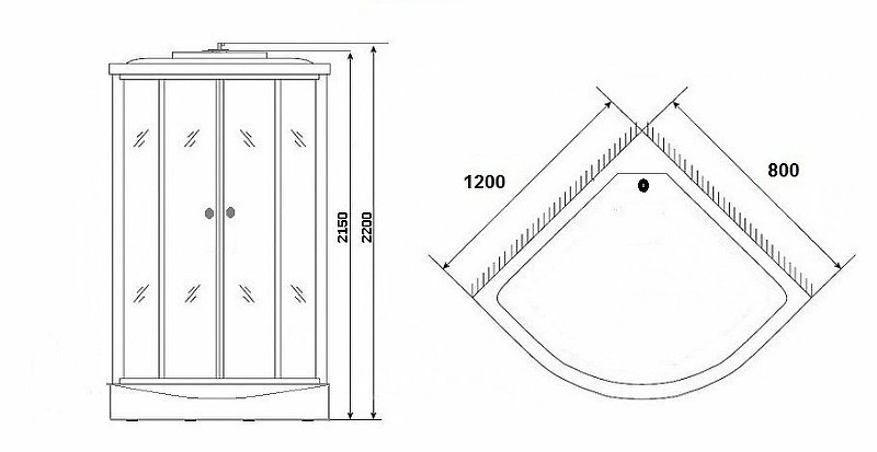 Душевая кабина Niagara Ultra NG-1903-01R 120x80