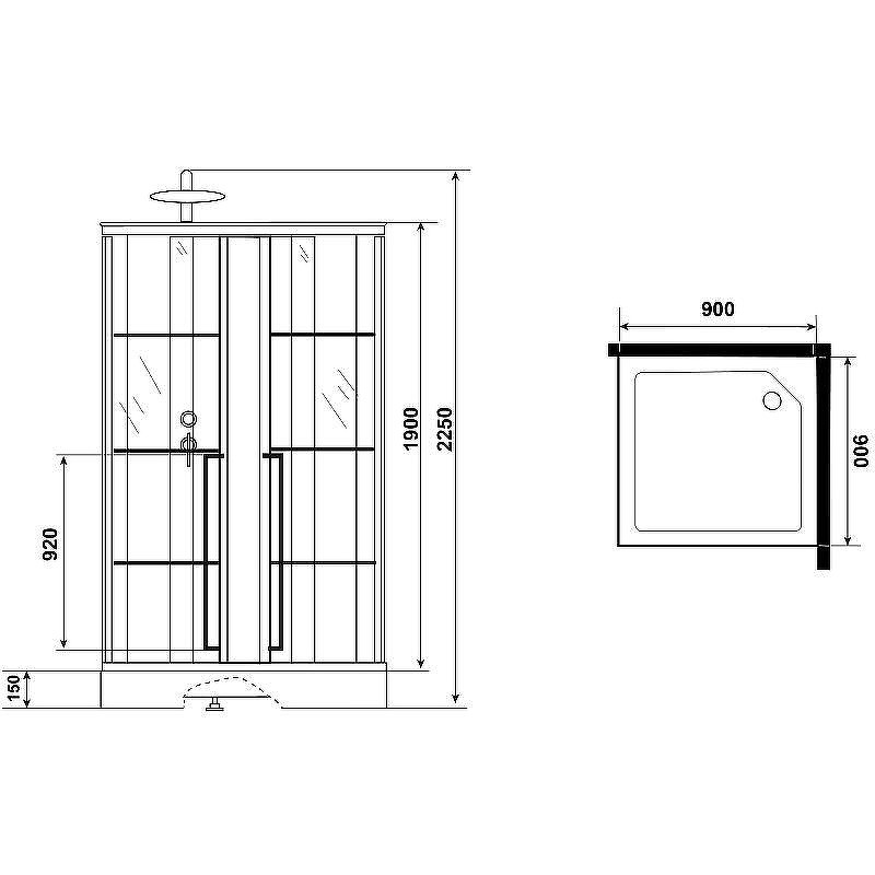 Душевая кабина Niagara Standart 90x90 L ST90/15QL/KL/BKT