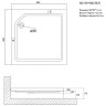 Акриловый поддон для душа Niagara Nova 90x90 NG-90-90Q RUS