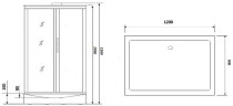 Душевая кабина Niagara Luxe NG-7711GBK 120x90