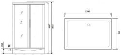 Душевая кабина Niagara Luxe NG-7711GBK 120x90