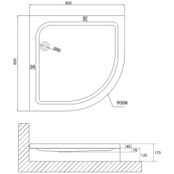 Акриловый поддон для душа Niagara Nova 80x80 NG-80-80 RUS