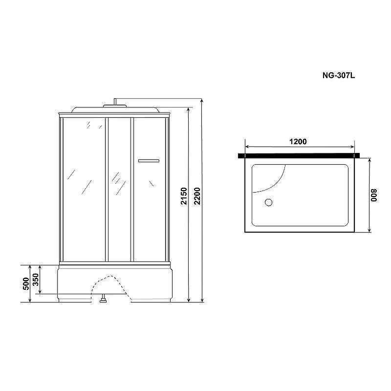 Душевая кабина Niagara Ultra 120x80 L NG-307-01L