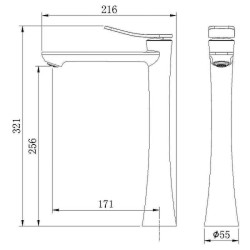 Смеситель для раковины Grossman Advans 520.K35.09.210