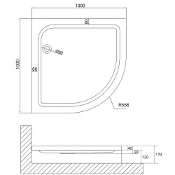 Акриловый поддон для душа Niagara Nova 100x100 NG-100-100 RUS