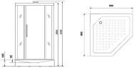 Душевая кабина Niagara Luxe NG-7799WBK 90x90