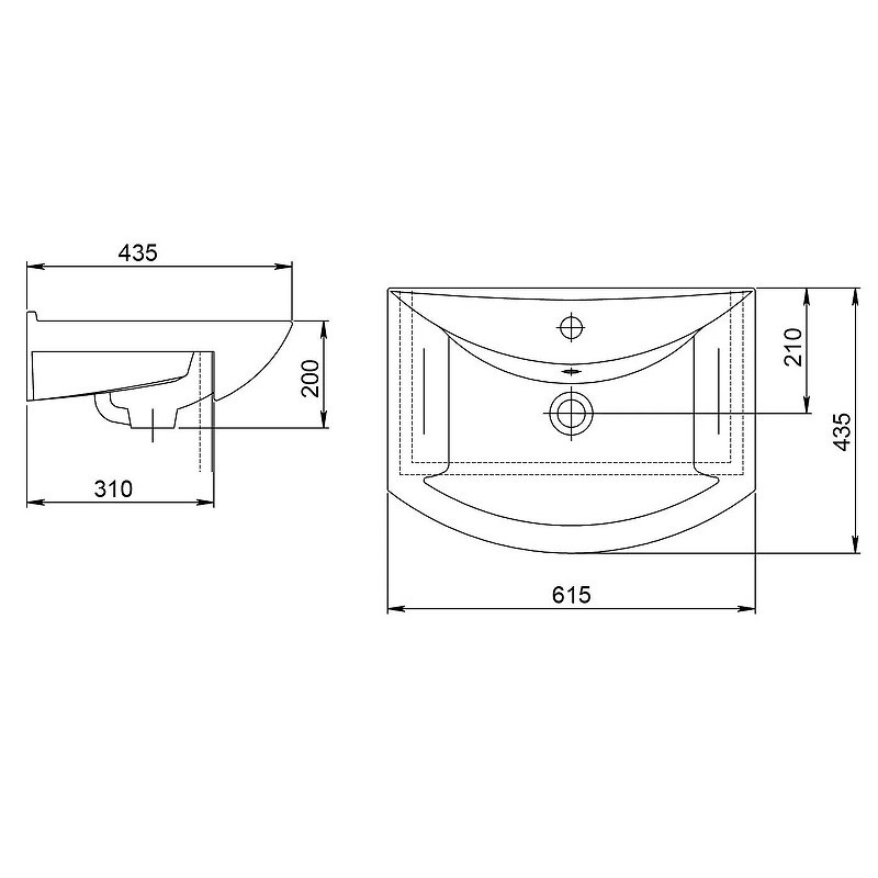 Комплект мебели для ванной Grossman Eco Line 60 106052-2