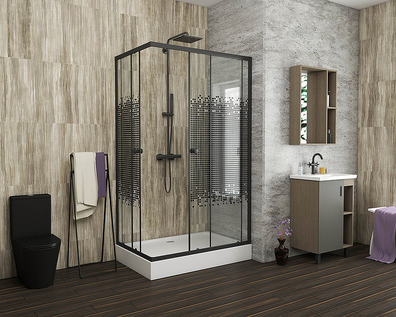 Душевой уголок Niagara Eco 120х80 NG-012-14Q Black