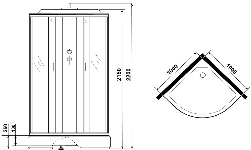 Душевая кабина Niagara Classic 100x100 NG-6702-14