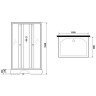 Душевая кабина Niagara Promo 110x80 P110/80/26Q/MT/BK